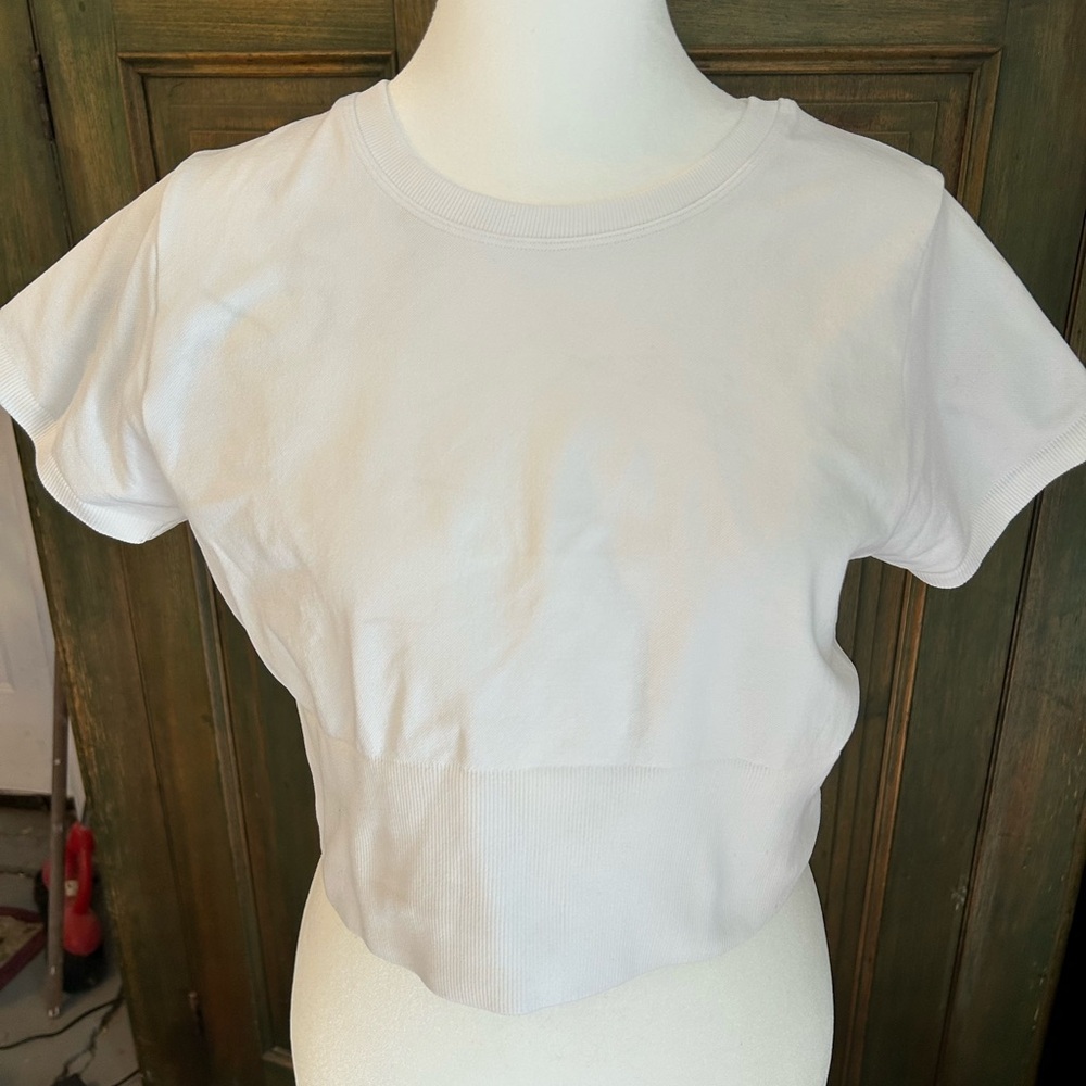 White Cropped T-Shirt